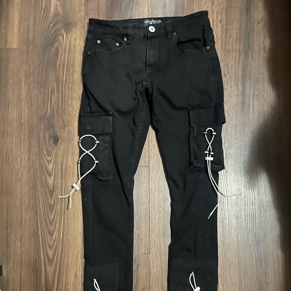 Black serenede jeans